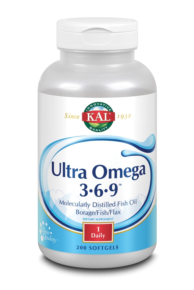 Kal Ultra Omega 3-6-9™ — 200 капсул KAL