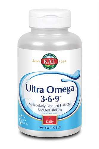 Kal Ultra Omega 3-6-9™ -- 100 капсул KAL