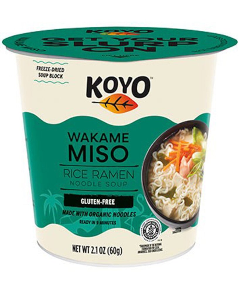 Рисовый суп-рамэн с лапшой Вакаме-мисо — 6 чашек Koyo