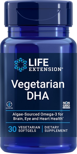 Omega Foundations® Vegetarian DHA -- 30 вегетарианских мягких желатиновых капсул Life Extension