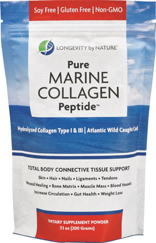 By Nature - Pure Marine Collagen Peptide Powder - 7,1 унции Longevity