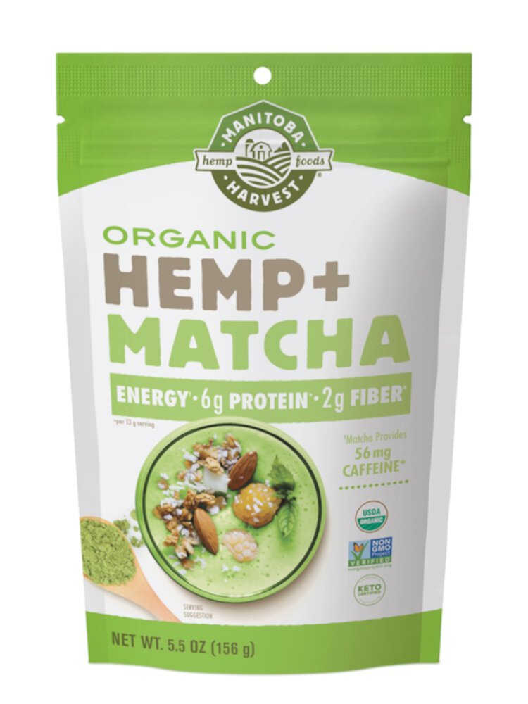 Organic Hemp+ Matcha Powder (Порошок) -- 5.5 oz (Унции) Manitoba Harvest