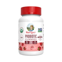 Органические пробиотики для взрослых, жевательные резинки с клубникой, 60 жевательных резинок MaryRuth's Organics