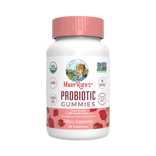 Organic Adult Probiotic Gummes Strawberry -- 60 Gummies (Жевательные конфеты) MaryRuth's