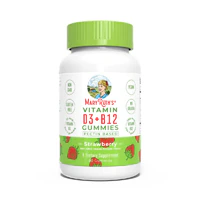 Vitamin D3 + B12 Gummies (Жевательные конфеты) Strawberry -- 60 Gummies MaryRuth's