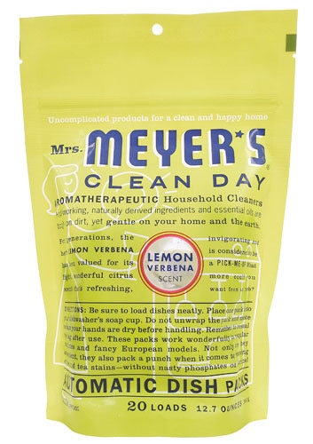 Автоматические пакеты для посуды Clean Day с лимонной вербеной — 20 упаковок Mrs. Meyer's