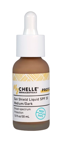 Protect Sun Shield Жидкий солнцезащитный крем SPF 30, средний-темный, 1 унция MyChelle Dermaceuticals