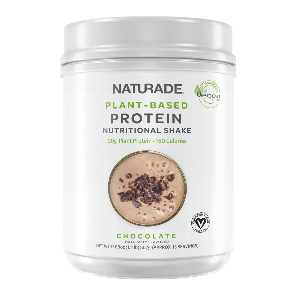 Питательный шоколадный коктейль на растительной основе с протеином — 17,88 унции Naturade