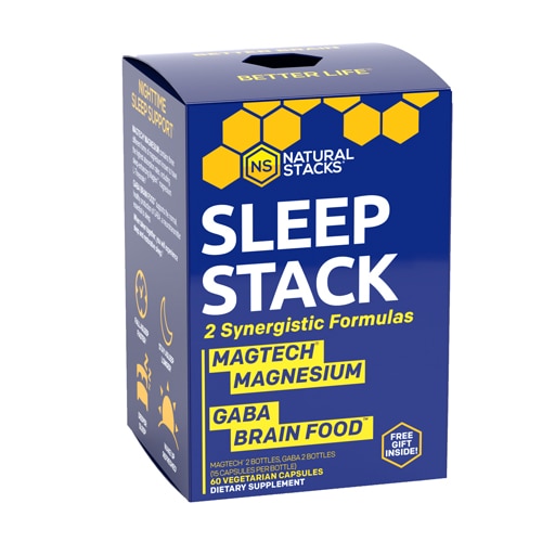 Sleep Stack — MagTech и ГАМК — 60 вегетарианских капсул Natural Stacks