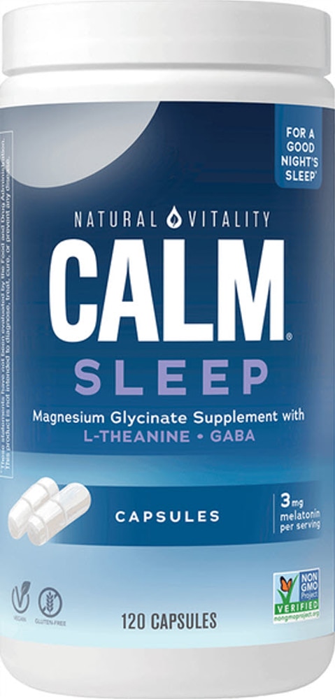 Calm Sleep - 3 мг - 120 капсул - Natural Vitality Natural Vitality