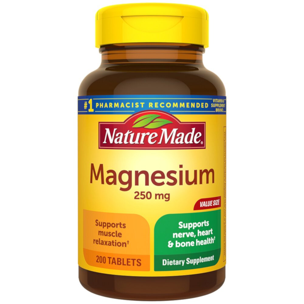 Магний Оксид - 250 мг - 200 таблеток - Nature Made Nature Made