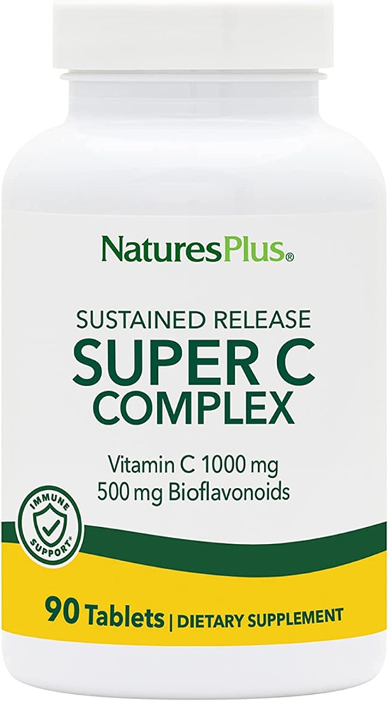 Супер Комплекс Витамина C с Продленным Высвобождением - 1000 мг - 90 таблеток - NaturesPlus NaturesPlus