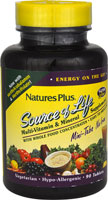 Source of Life® Multi-Vitamin and Mineral Supplement No Iron -- 90 Tablets (Таблетки) NaturesPlus