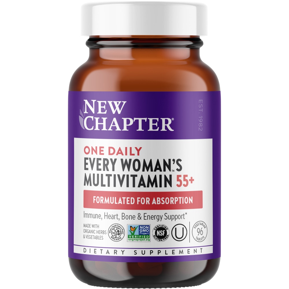 Мультивитамины для каждой женщины старше 55 лет – 96 вегетарианских таблеток New Chapter