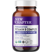 Комплекс ферментированных витаминов группы В — 60 вегетарианских таблеток New Chapter