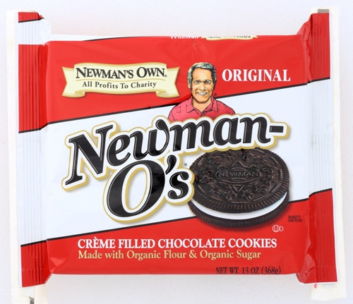 Шоколадное печенье Newman O's с ванильным кремом - 13 унций Newman's Own