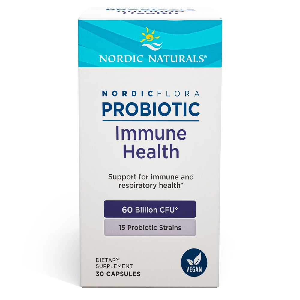 Nordic Flora Пробиотик для здоровья иммунитета – 30 капсул Nordic Naturals