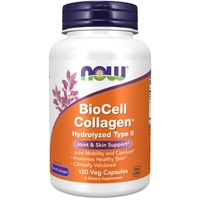 BioCell Collagen Hydrolyzed Type II -- 120 Vegetarian Capsules (Вегетарианские капсулы) NOW Foods