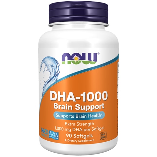 DHA-1000 Поддержка мозга - 1000 мг - 90 мягких капсул - NOW Foods NOW Foods