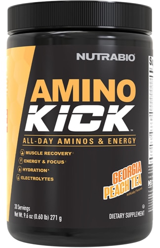 Amino Kick Georgia Peach Tea -- 30 Servings (Порции) NutraBio