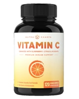 Vitamin C Enhanced with Elderberry Citrus & Rosehips -- 120 Veggie Capsules (Капсулы на растительной основе) NutraChamps