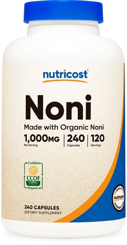 Органический нони — 1000 мг — 240 капсул Nutricost