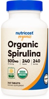 Органическая спирулина — 500 мг — 240 таблеток Nutricost