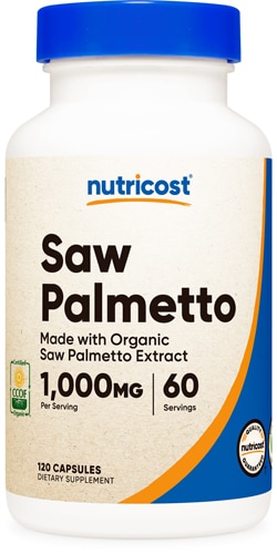 Органическая пальметто - 1000 мг - 120 капсул - Nutricost Nutricost