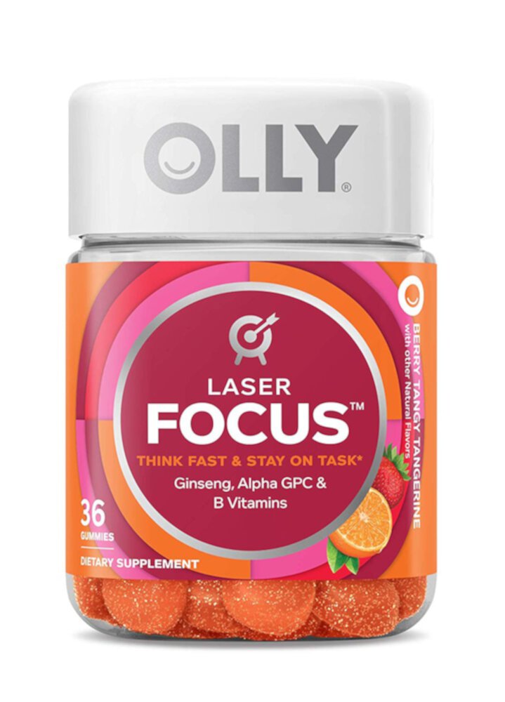 Laser Focus - Berry Tangy Tangerine -- 36 Gummies (Жевательные конфеты) OLLY