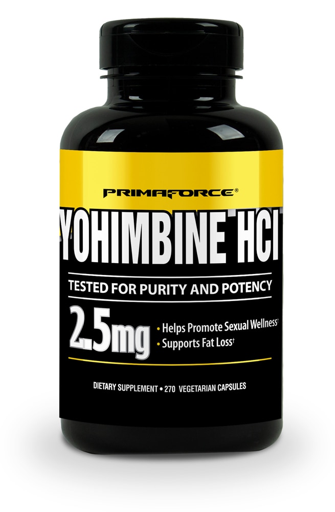 Yohimbine HCl -- 2.5 mg - 270 Vegetarian Capsules (Вегетарианские капсулы) Primaforce