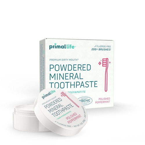 Минеральная зубная паста Premium Dirty Mouth с полированной перечной мятой — 1 унция Primal Life Organics