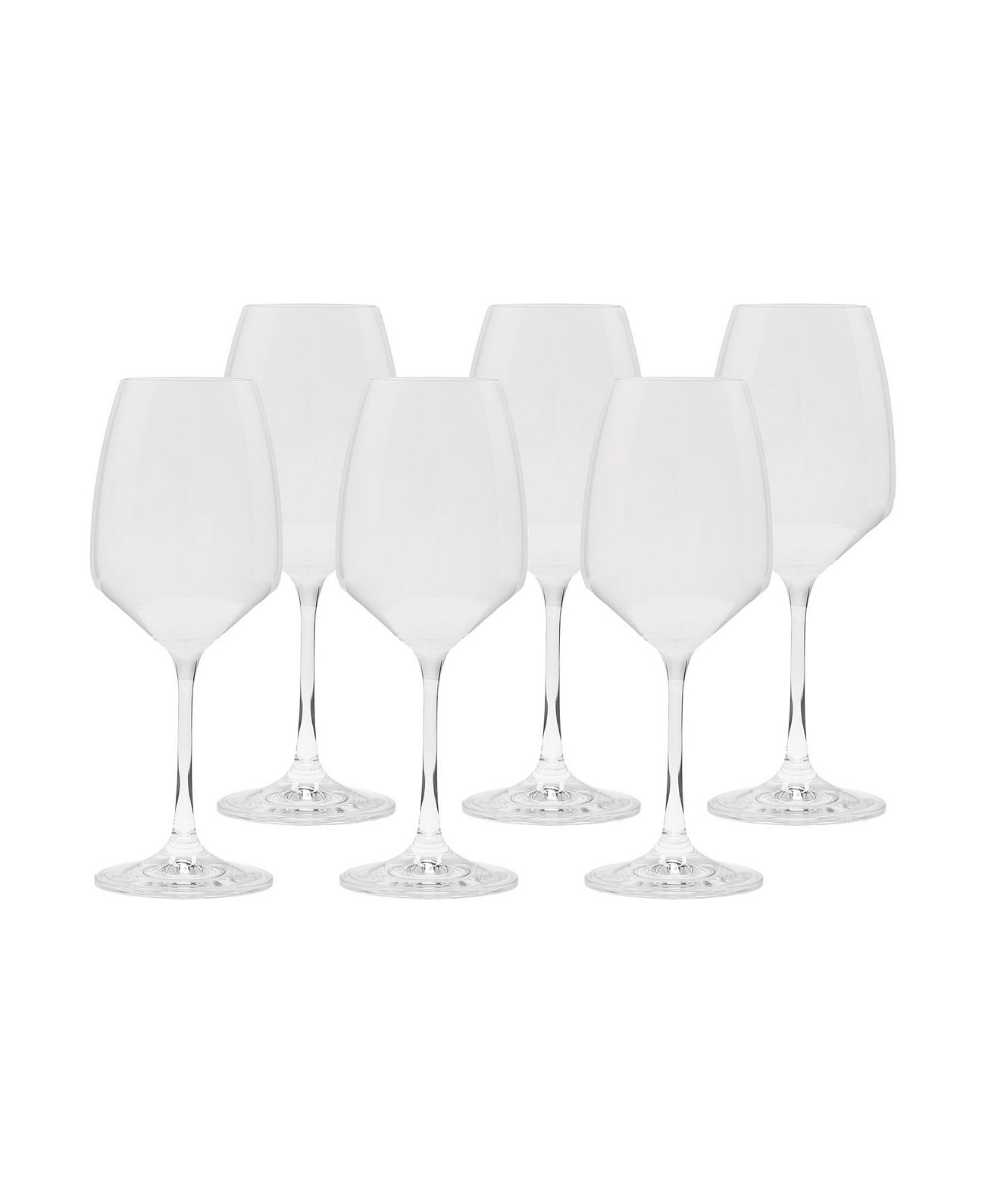 Белые стаканы для воды на ножке 9,5", набор из 6 шт. Classic Touch