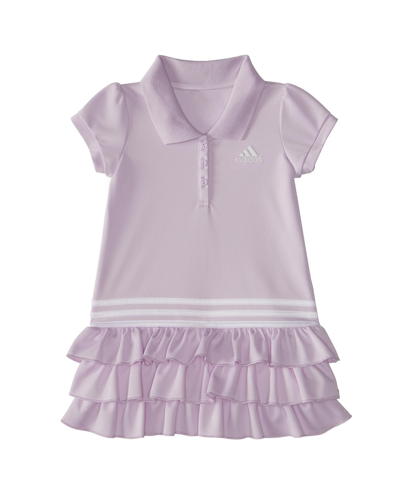 Платье поло с короткими рукавами для маленьких девочек Adidas