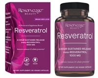 Ресвератрол замедленного высвобождения — 1000 мг — 60 растительных капсул Reserveage Beauty