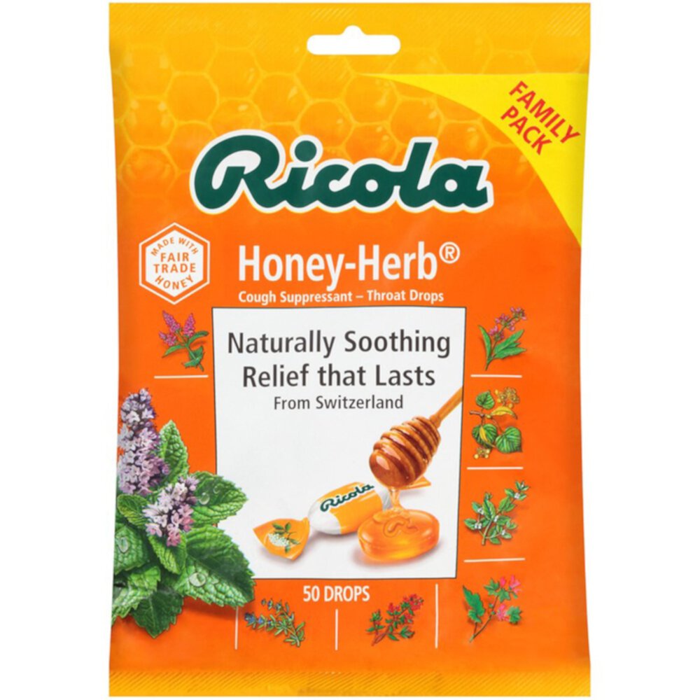 Средство от кашля Honey Herb Throat Drops — 45 капель Ricola