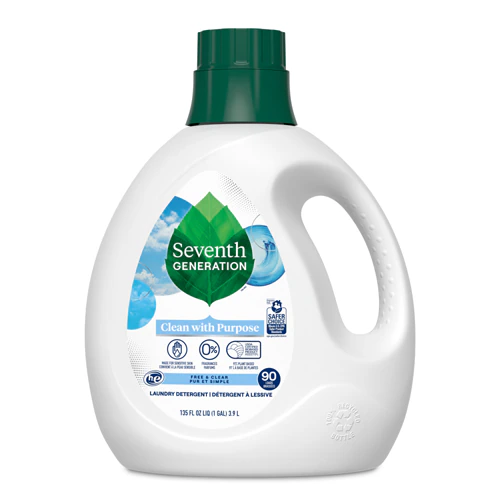 Liquid Laundry Detergent 90 Loads Fragrance Free -- 135 fl oz Seventh Generation