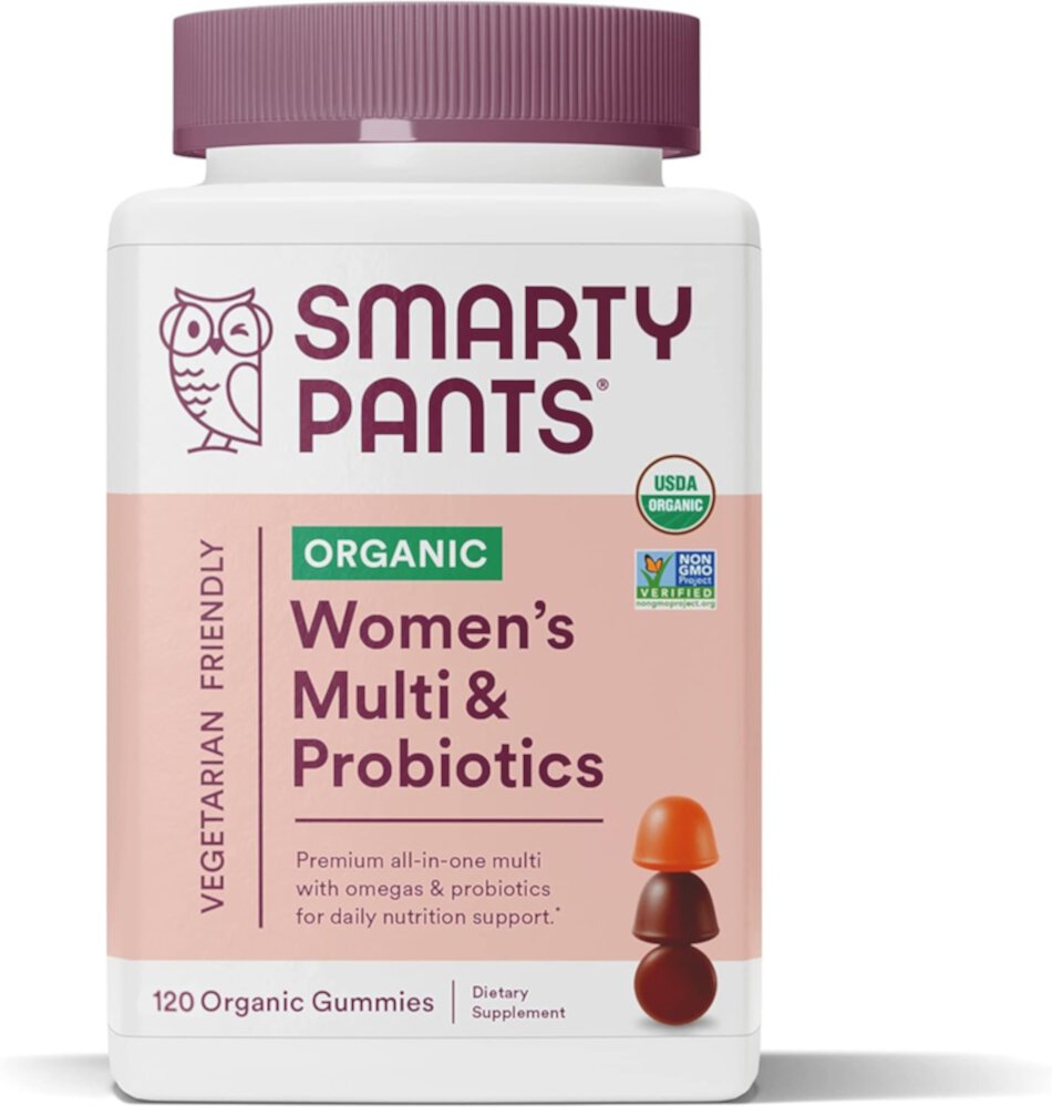 Organics Women's Multi & Omegas Gummies (Жевательные конфеты) -- 120 Organic Gummies SmartyPants