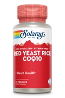 Красный дрожжевой рис плюс коэнзим Q-10 — 60 растительных капсул Solaray