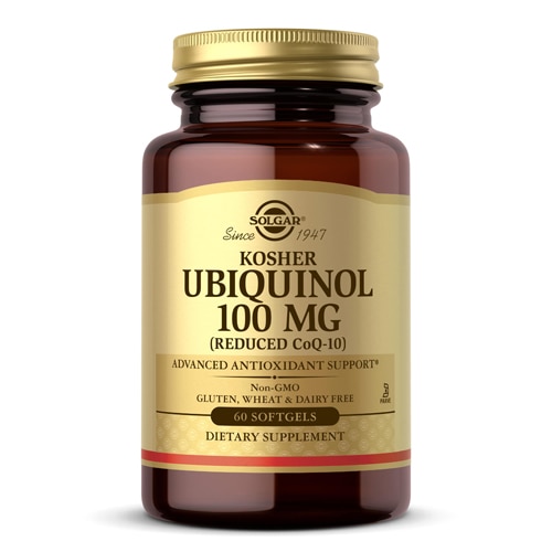 Kosher Ubiquinol - Reduced CoQ-10 -- 100 mg - 60 Softgels (Мягкие капсулы) Solgar