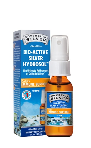 Bio-Active Silver Hydrosol Daily Plus для поддержки иммунитета — 10 частей на миллион — 1 жидкая унция Sovereign Silver