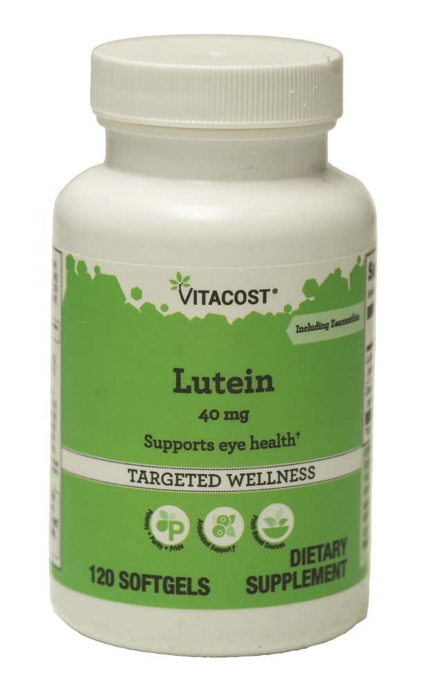Лютеин с Зеаксантином - 40 мг - 120 мягких капсул - Vitacost Vitacost