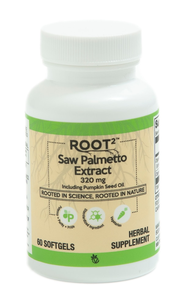 Экстракт пальмы сереноа, 320 мг, включая масло семян тыквы, 60 мягких таблеток Vitacost-Root2