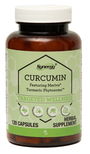 Synergy Curcumin Featuring Meriva Turmeric Phytome -- 500 mg - 120 Capsules (Капсулы) Vitacost-Synergy