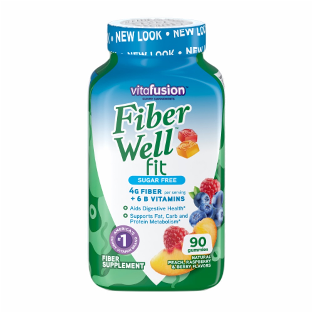 Fiber Well Fit Sugar Free -- 90 Gummies (Жевательные конфеты) Vitafusion