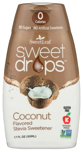 Подсластитель SweetLeaf Sweet Drops со вкусом стевии и кокоса -- 1,7 жидких унций SweetLeaf