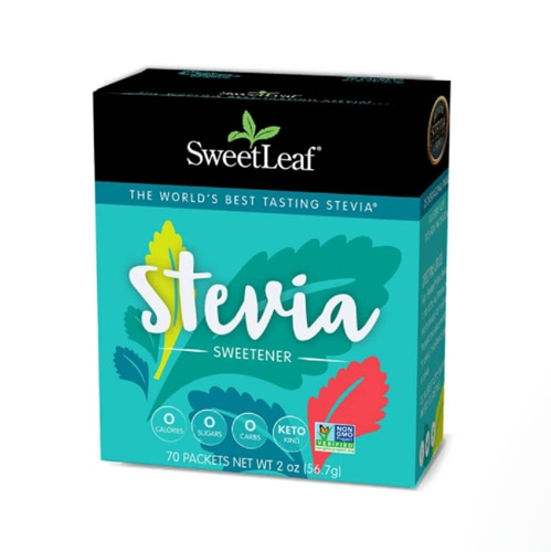 Подсластитель SweetLeaf Подсластитель на основе стевии -- 70 пакетиков SweetLeaf