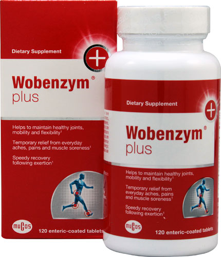 Wobenzym Plus - 120 таблеток с кишечнорастворимой оболочкой для здоровья суставов Wobenzym