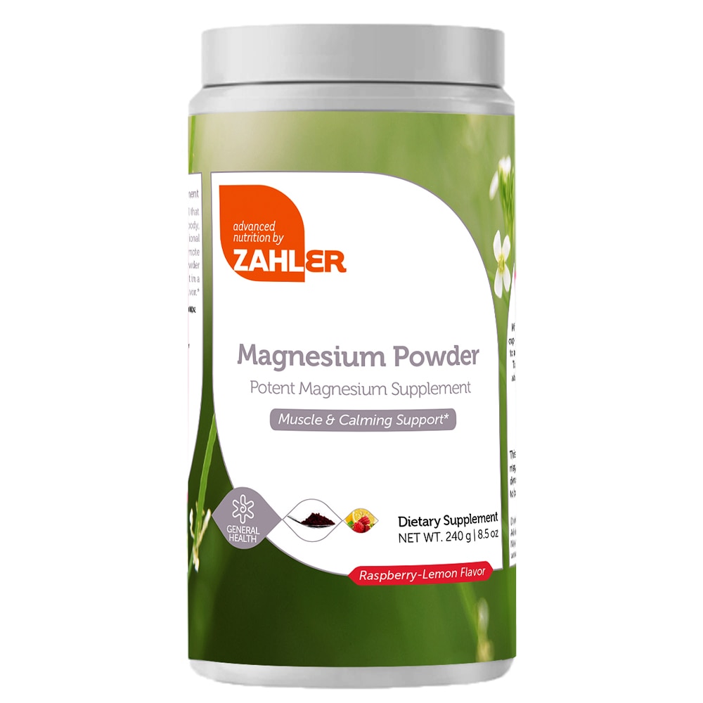 Magnesium Powder (Порошок) Raspberry Lemon -- 8.5 oz (Унции) Zahler