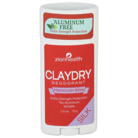 Clay Dry Deodorant Aluminum Free Silk - Moroccan Bliss -- 2.5 oz Zion Health