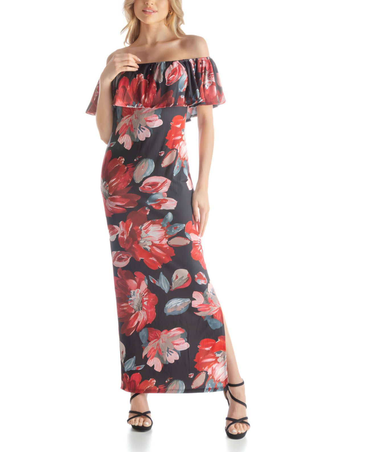 Женское платье с широким вырезом и длинными боковыми разрезами 24Seven Comfort
